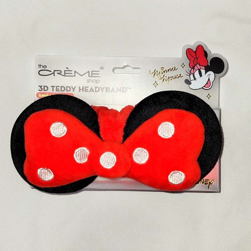 Disney Minnie Mouse 3D Teddy Headband Plush SPA The Creme Shop Limited Edition